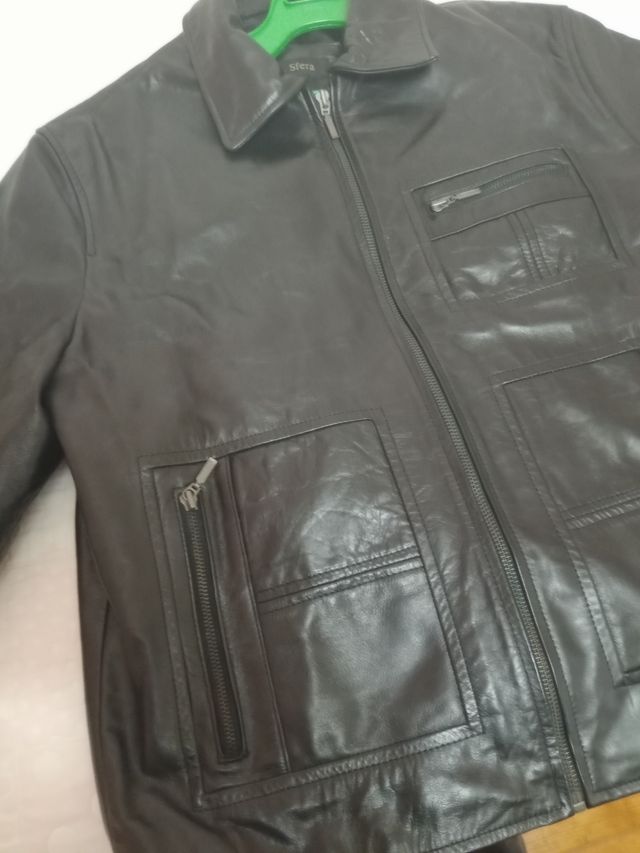 Chaqueta de hombre de cuero