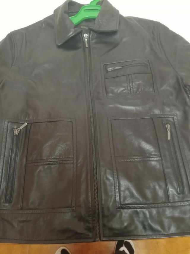 Chaqueta de hombre de cuero