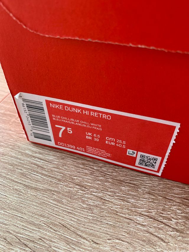 Nike Dunk High "Blue Chill" (T. 40,5EU)