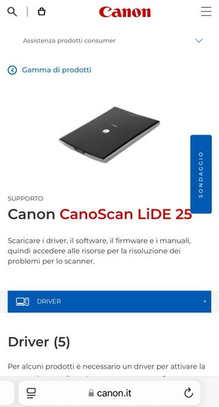 Scanner Canon da tavolo