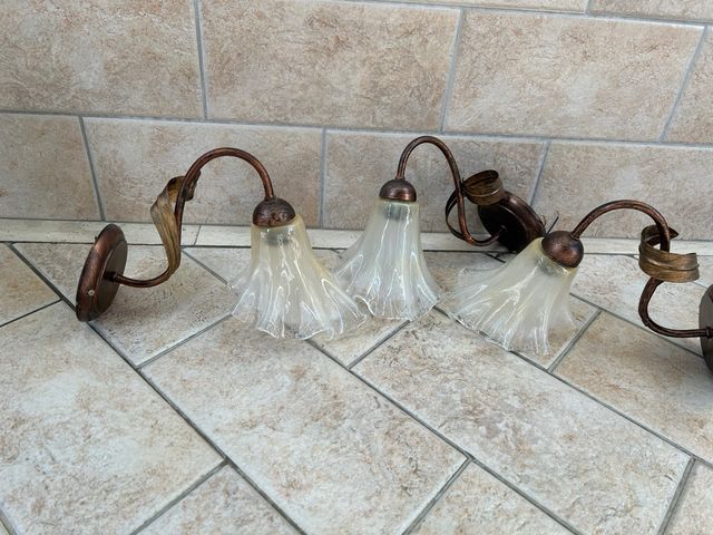 Plafoniere in vetro soffiato e rame