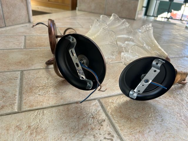 Plafoniere in vetro soffiato e rame