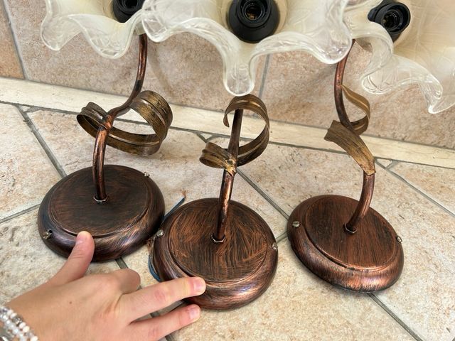 Plafoniere in vetro soffiato e rame