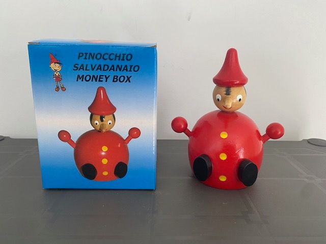 HUCHA PINOCCHIO DE MAZZOLENI. EN MADERA ITALIANA