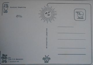 Cartolina "viaggio a Sockholm 1996