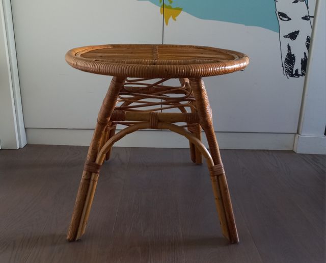 Tavolino ovale bambù Anni '60