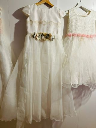 4 Vestidos de Comunión y fiesta.