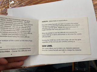 Manual Instruction Booklet Lemmings Gameboy
