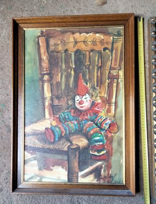 Cuadro arlequin sentado