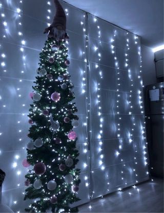 Fili di luce bianca fredda Natale 