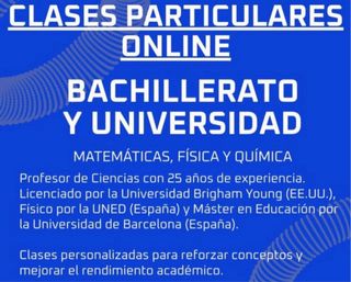 CLASES PARTICULARES ONLINE