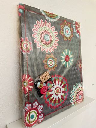 Panel organizador gris flores grandes