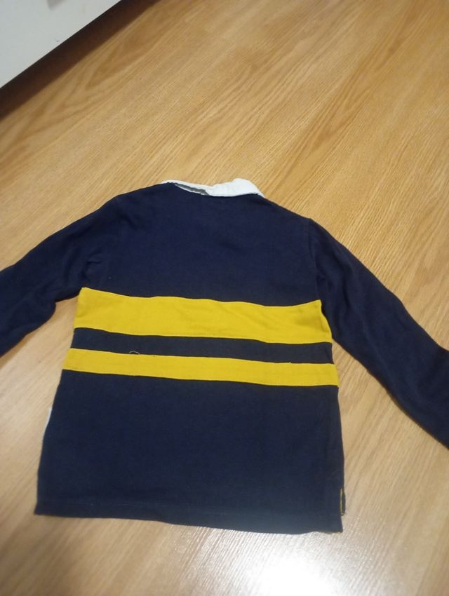 Polo Gocco azul marino y amarillo
