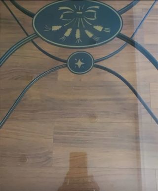 2 Tavoli: centrale e ausiliario in ferro battuto e vetro