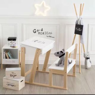 Pupitre con banco infantil