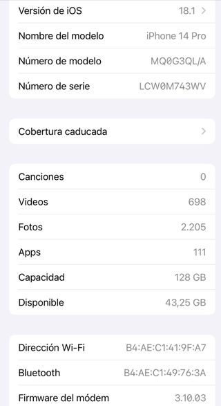 Iphone 14 pro 128 GB purple