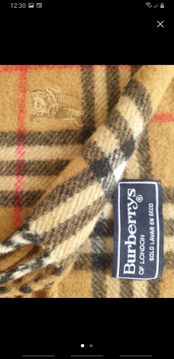 Bufanda BURBERRY 100% LANA y CACHEMIR Bufanda