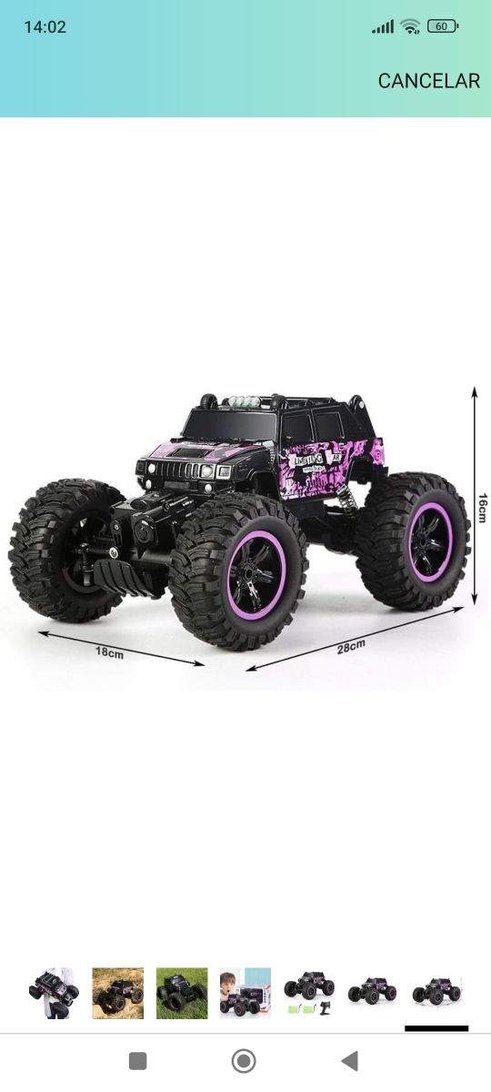 Coche radiocontrol 1:14 monster truck nuevo