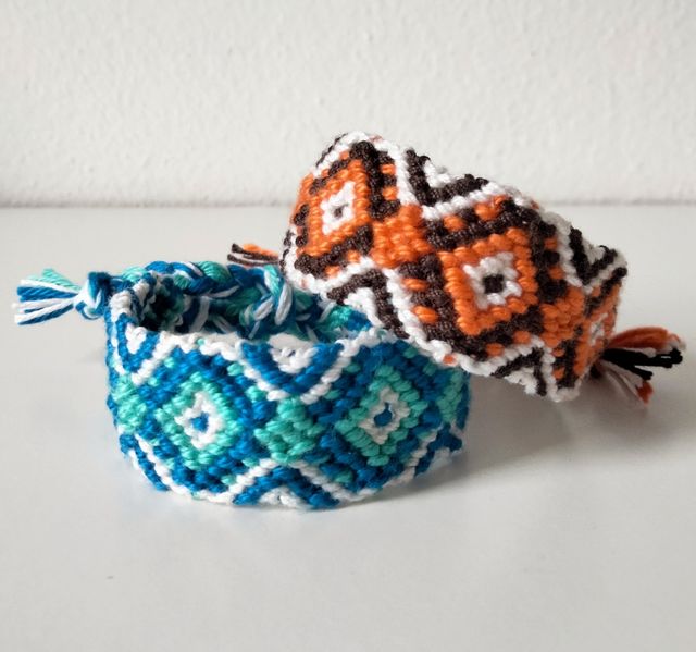 Bracciale macramè rombi