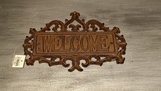 Scritta welcome in ghisa