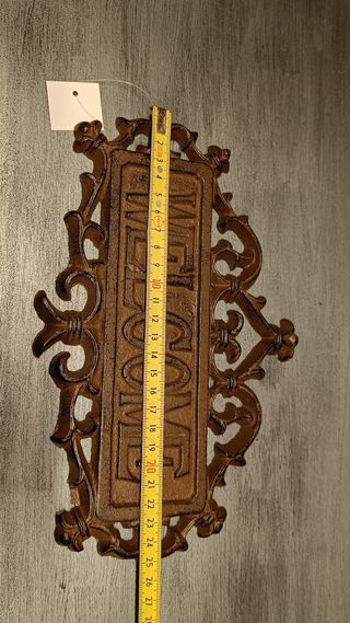 Scritta welcome in ghisa