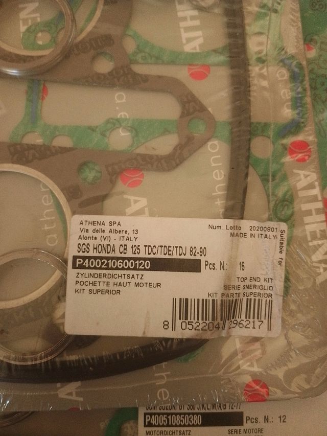 Serie smeriglio  Honda cb125