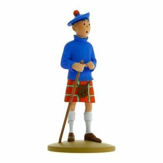 Figura de colección de resina Tintin escoces 13cm