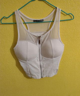 Top tirantes con cremallera y relleno 