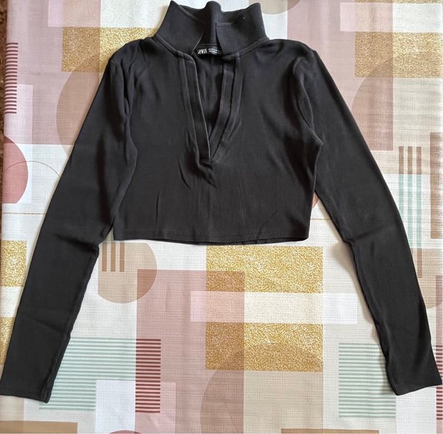 Top negro de zara