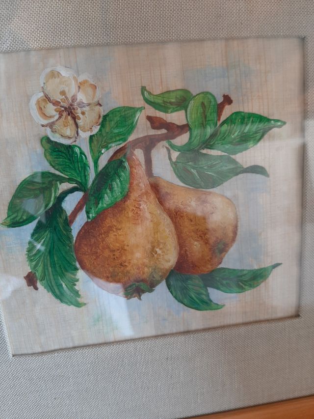 Coppia quadri dipinti su carta papiro