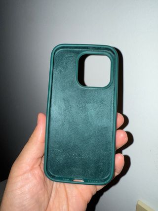 Cover custodia iphone 15 pro colore verde oscuro