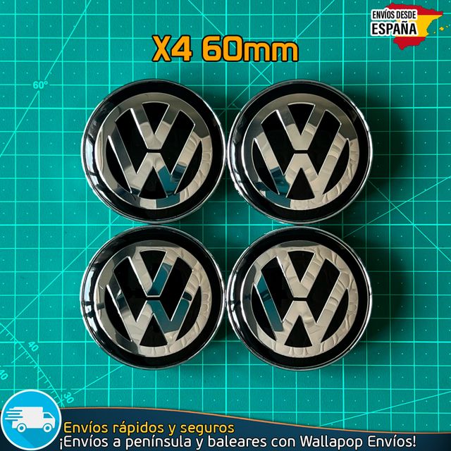 X4 Tapacubos Volkswagen 60mm Cubrebujes Llantas
