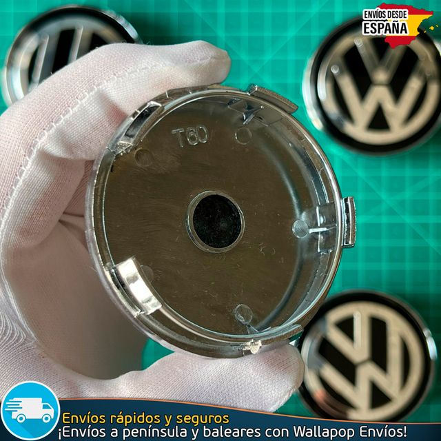 X4 Tapacubos Volkswagen 60mm Cubrebujes Llantas