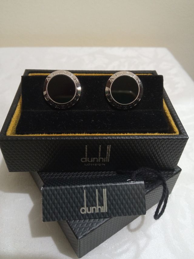 Gemelli Dunhill in argento e onice nero!