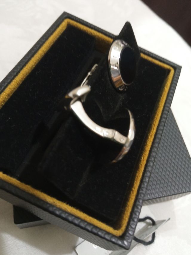 Gemelli Dunhill in argento e onice nero!