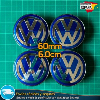 X4 Tapabujes Volkswagen 60mm Emblemas Logo Llantas