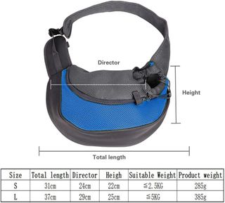 Borsa da Viaggio per Cani Trasportino (blu)