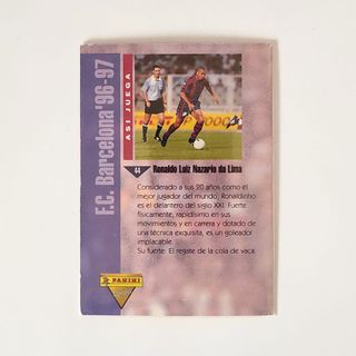 Ronaldo Nazario Barcelona 96 97 Cromo Carta