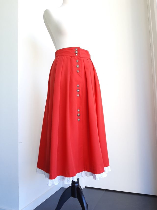 Falda Tirolesa Austriaca Vintage