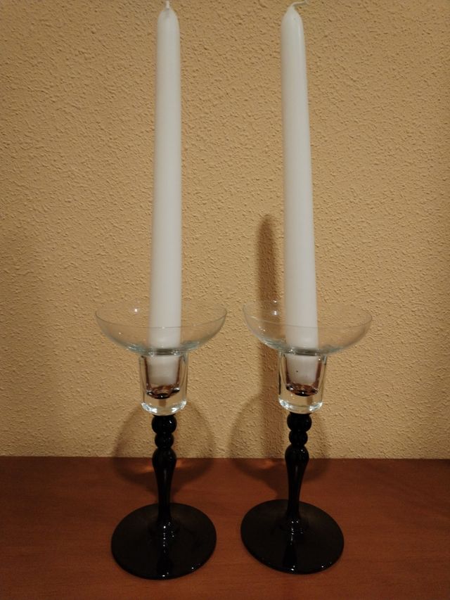 Candelabro/portavelas de cristal