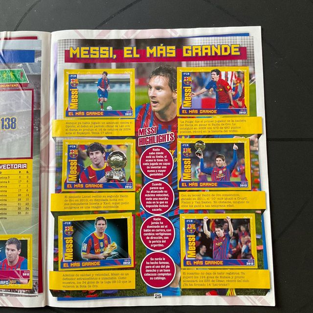 Album Le carte di Messi del FC Barcelona 2010-2011-2012
