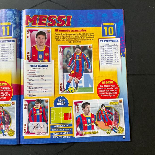 Album Le carte di Messi del FC Barcelona 2010-2011-2012