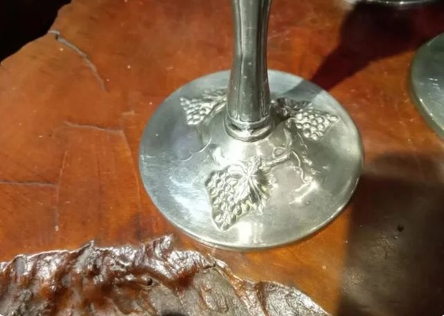 Copas de cava en plata contrastada