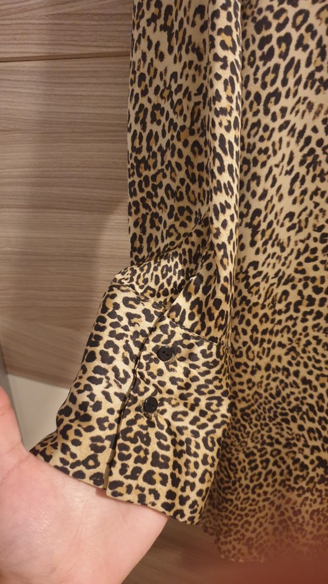 Camisa de leopardo larga de zara