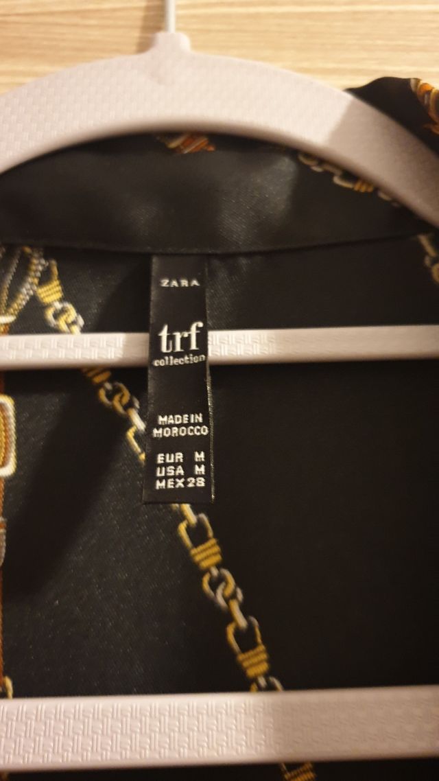 Camisa de raso larga de zara