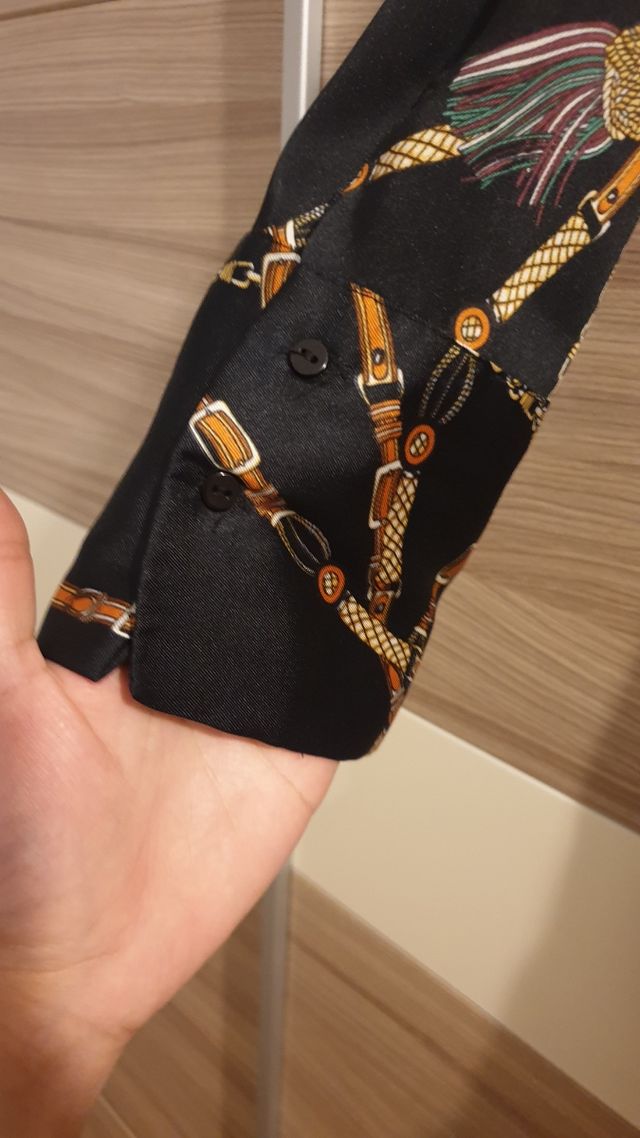 Camisa de raso larga de zara