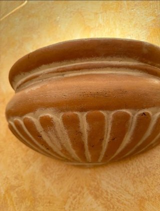 Due lampade applique a parete in terracotta