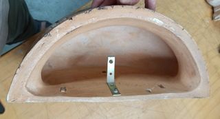 Due lampade applique a parete in terracotta