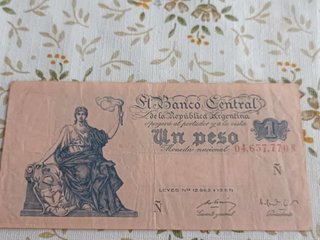 Argentina 1 peso billete antiguo