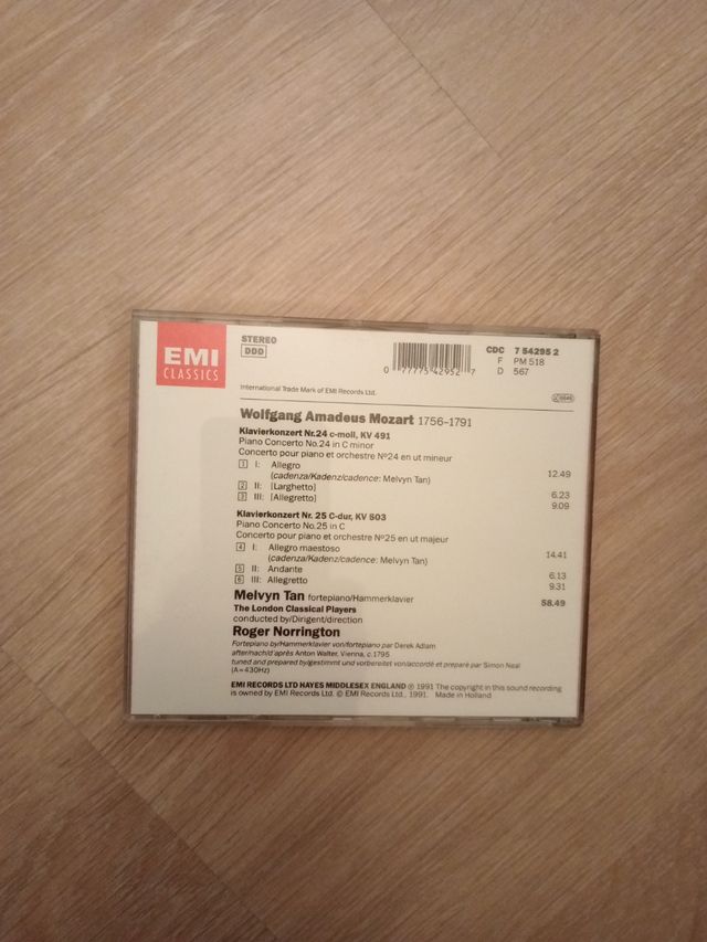 MOZART. Piano Concerto Nr 24 y 25...